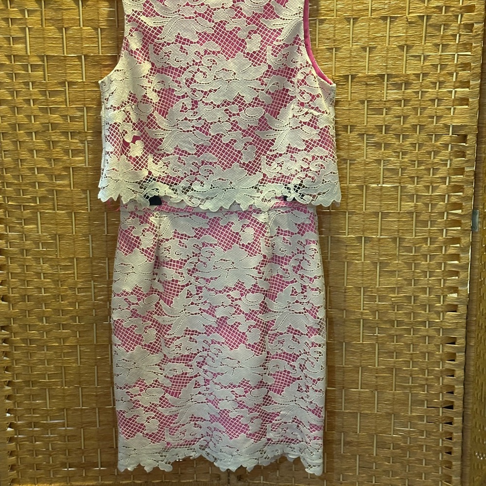 ANTONIO MELANI Pink Two-piece Skirt Set
